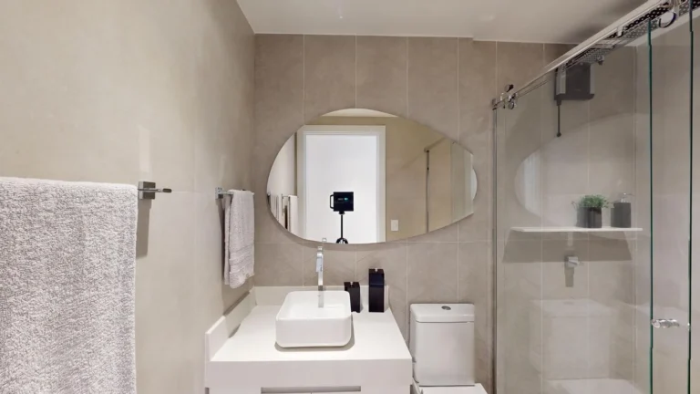 banheiro do apartamento 2 quartos tipo no Alto do Horizonte